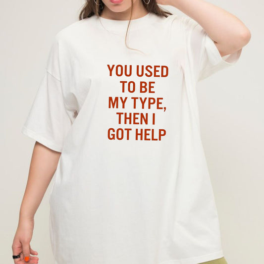 Minimalist Typographic Graphic Tee – Polina Editorial Aesthetic Top