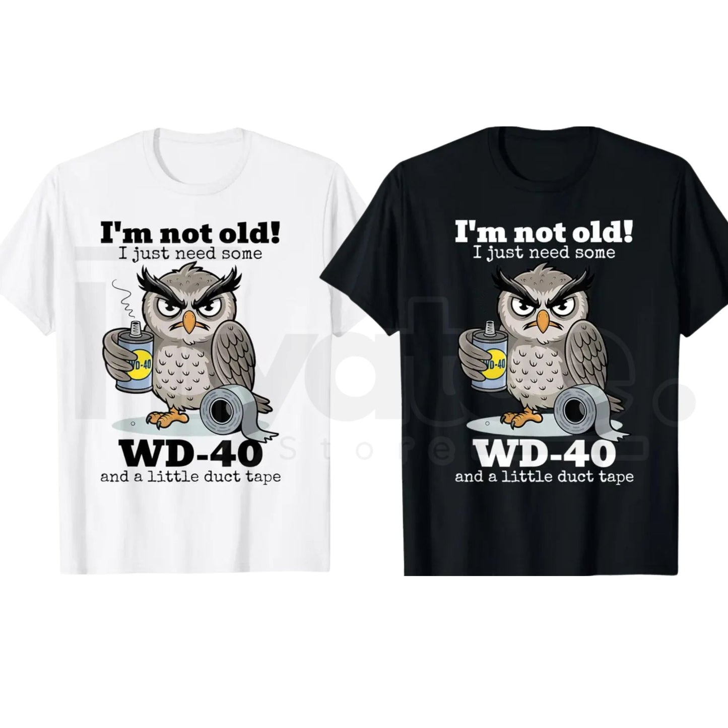 "Owl: I'm Not Old" – Funny Wise Owl Sarcastic Graphic Top